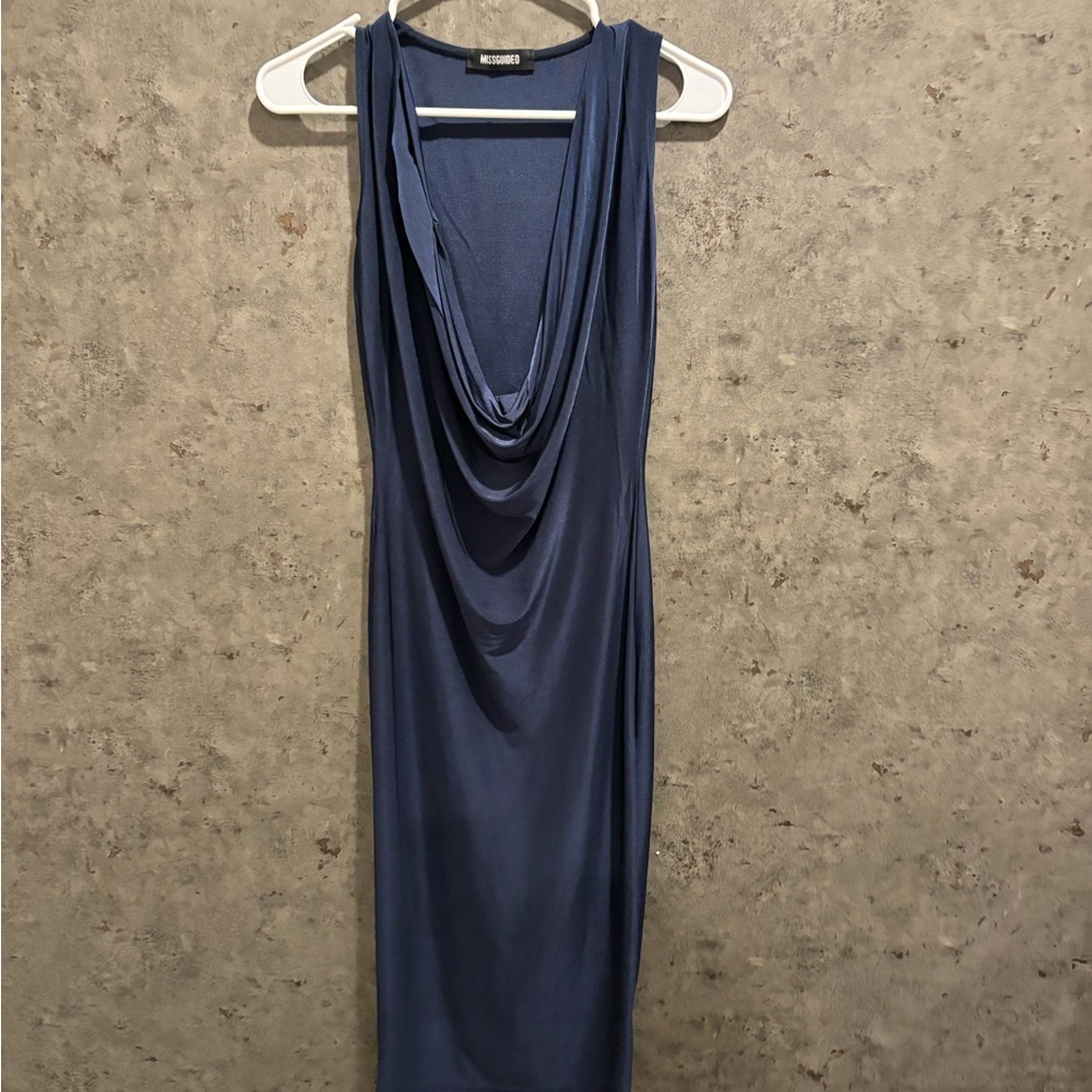 Missguided Backless Blue Dress